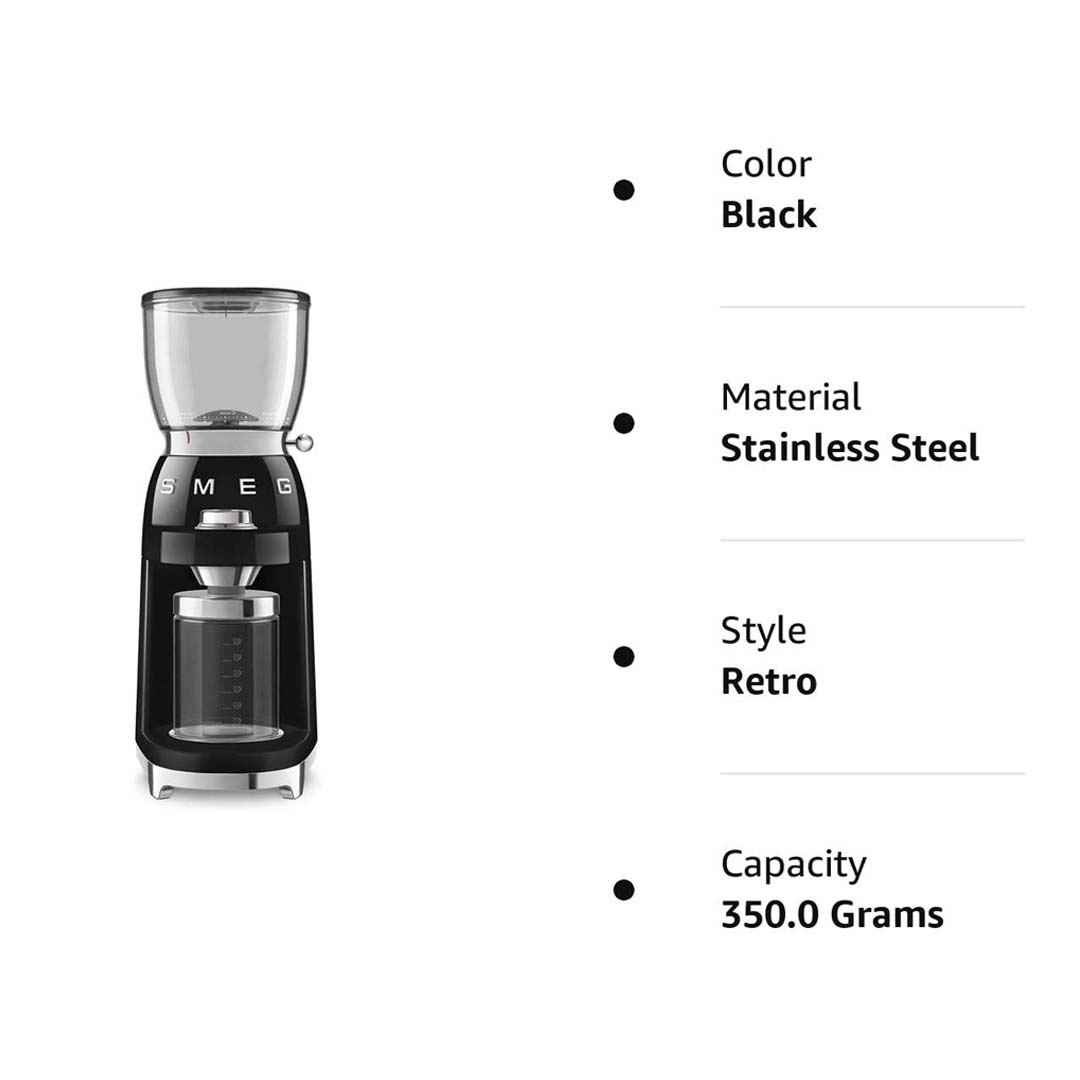 Smeg White Conical Burr Coffee Grinder + Reviews