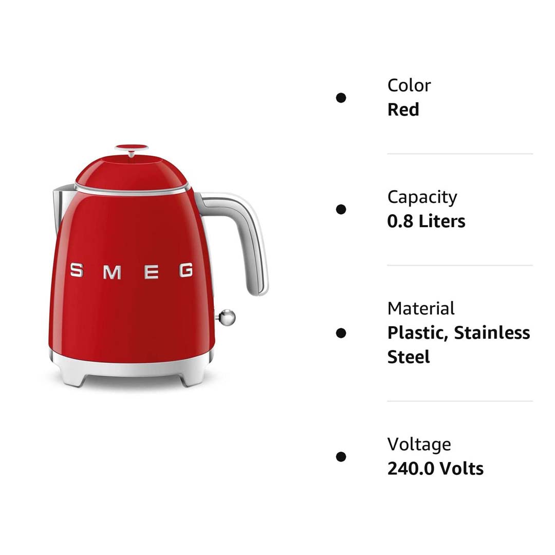 SMEG 50&#39;s Retro Style Electric Mini Kettle 1.7 Liters