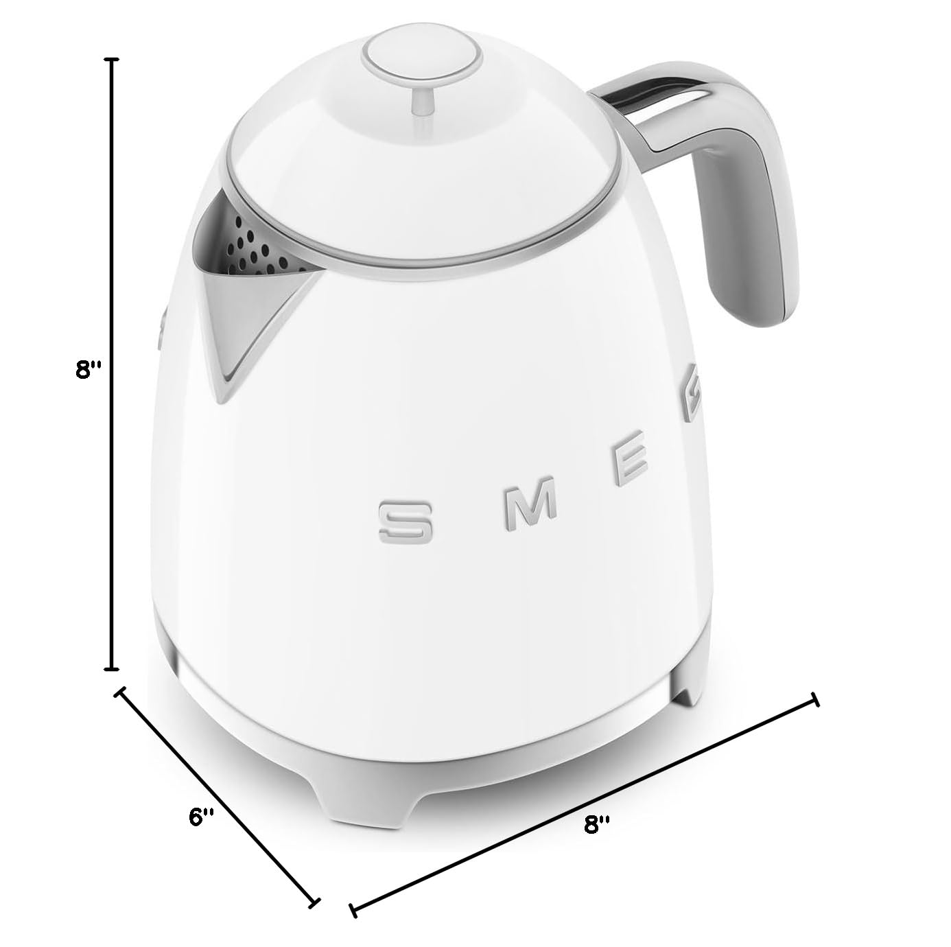 SMEG 50&#39;s Retro Style Electric Mini Kettle, 3 Cup