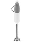 SMEG Handheld Immersion Blender with Beaker, Chopping Bowl w/Lid, Wire Whisk, 5 Speed Controls, made with Stainless Steel Blades and Ergonomic Design