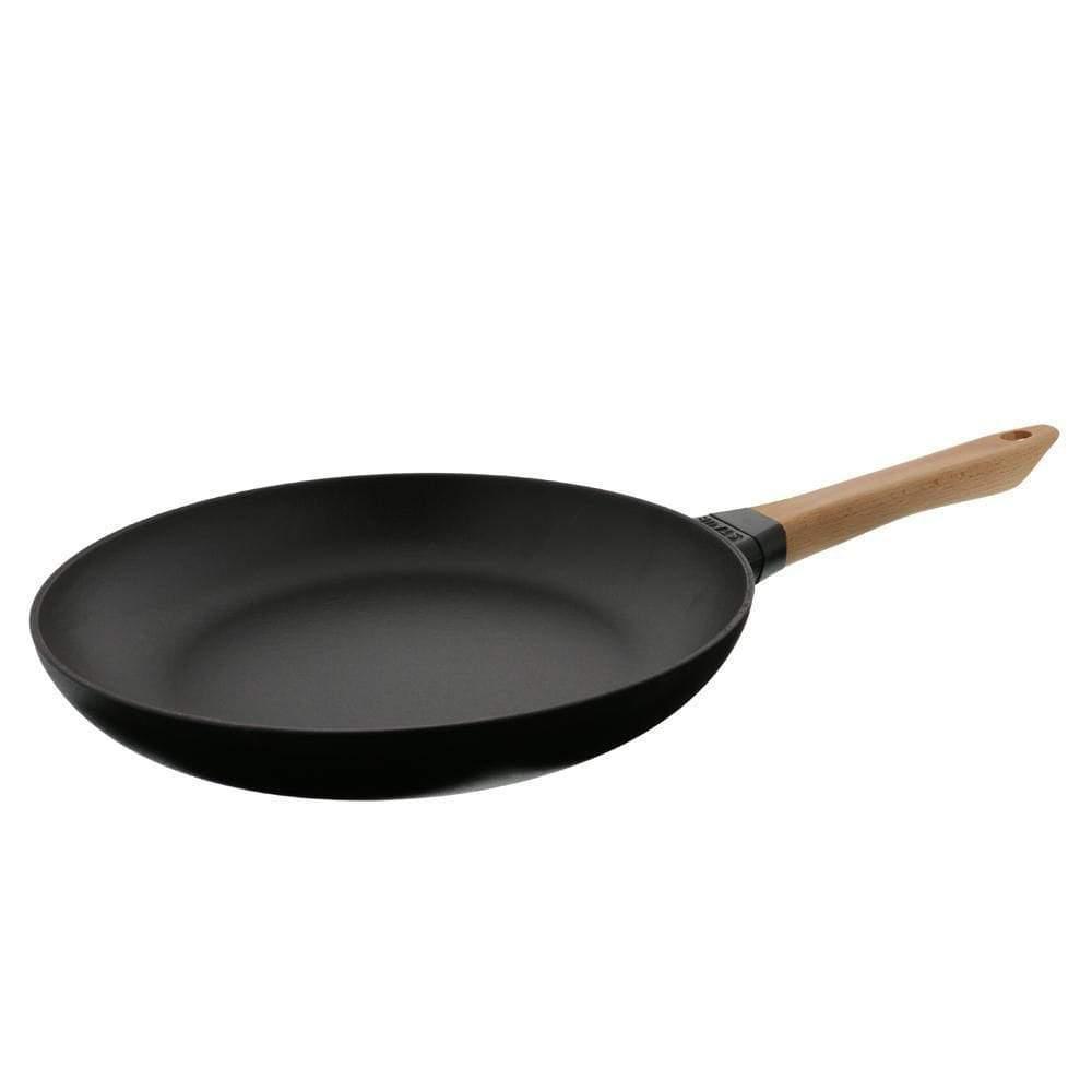 Staub Cast Iron Beechwood Handle Fry Pan - Discover Gourmet