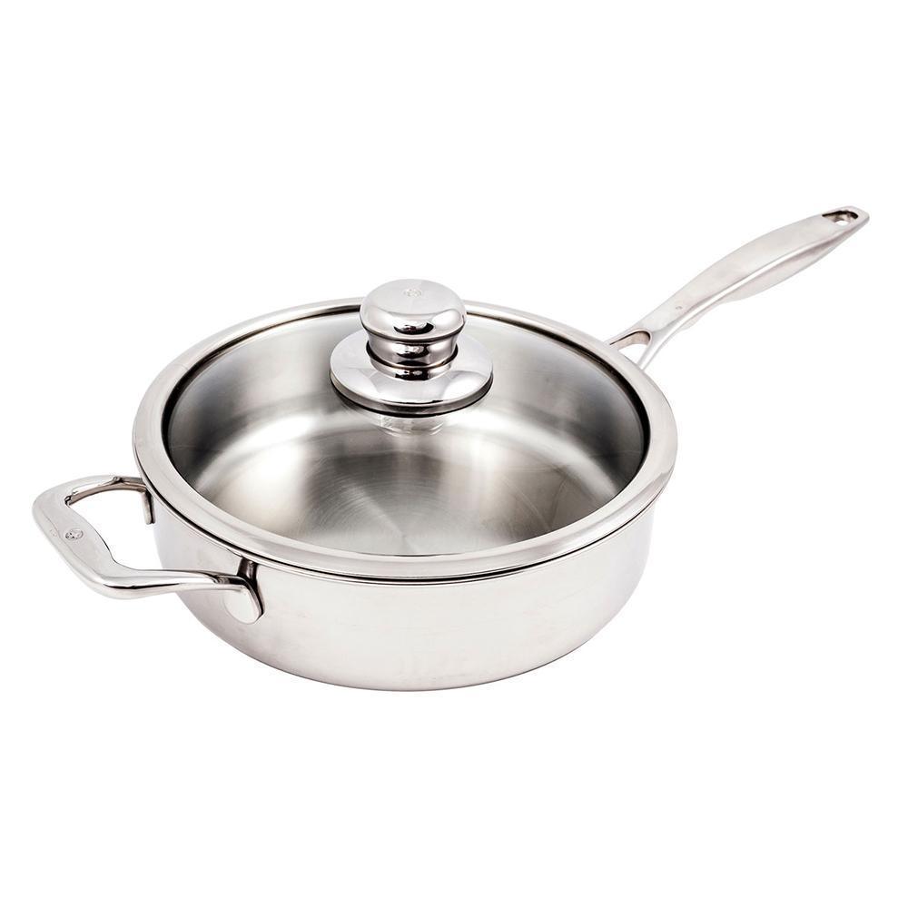 Swiss Diamond Premium Clad Sauté Pan with Lid - Discover Gourmet