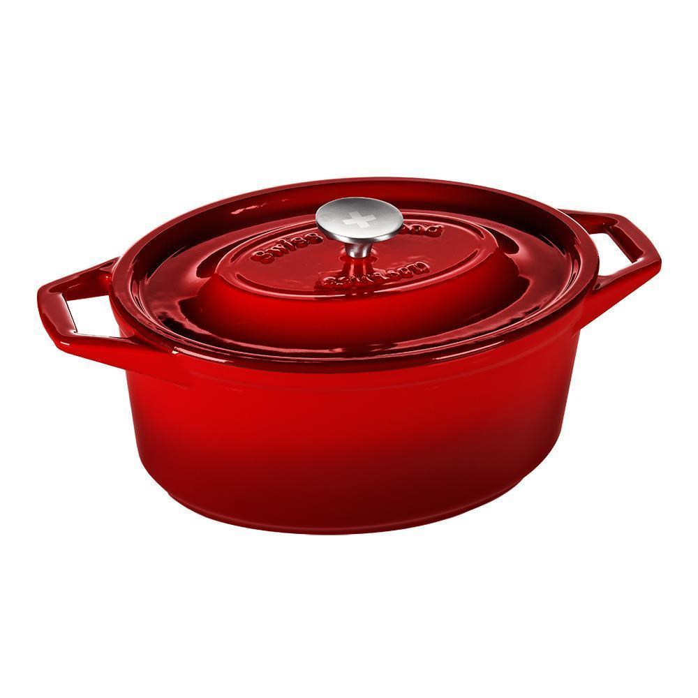 Swiss Diamond - Cast Iron Oval Casserole - Discover Gourmet