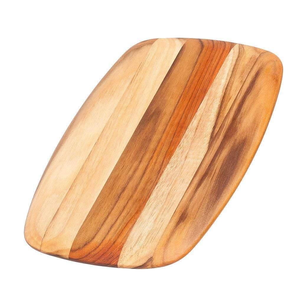 Teakhaus Rectangle Edge Grain Rounded Edge Cutting Board - Discover Gourmet