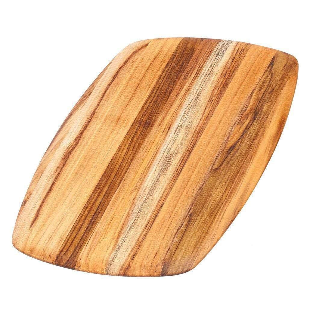 Teakhaus Rectangle Edge Grain Rounded Edge Cutting Board - Discover Gourmet