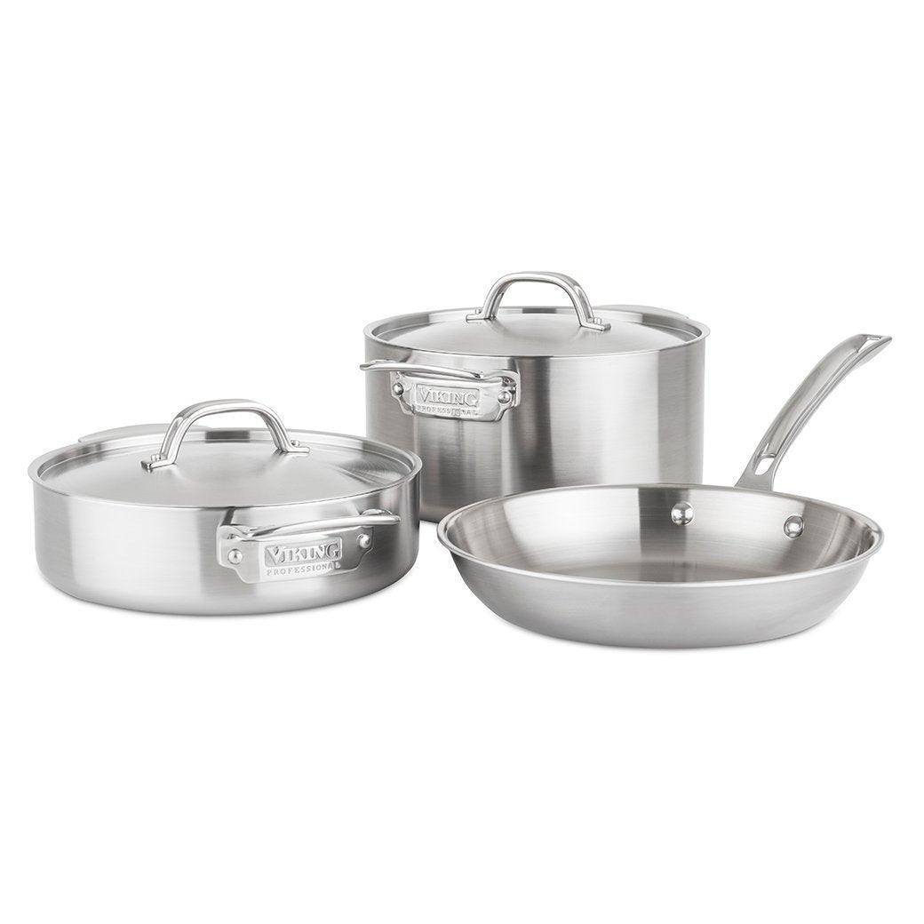 Viking Professional 5-Ply 5-Piece Starter Set - Satin Finish - Discover Gourmet