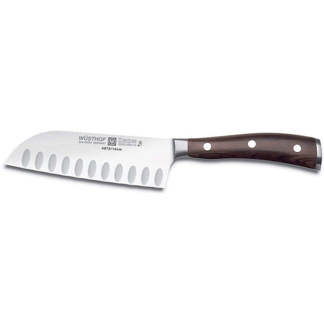 Wusthof Japanese &amp; Santoku Knives 5&quot; Wusthof Ikon Blackwood Hollow Edge Santoku J. L. Hufford