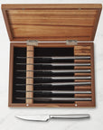 Wusthof 8-Piece Stainless Steak Knife Set in Wooden Chest