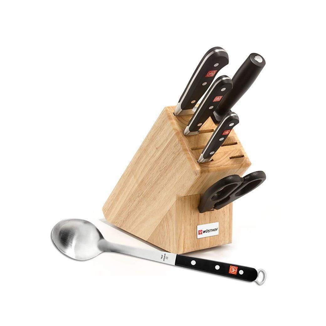 Wusthof Classic 6-Piece Block Set - with Free Spoon - J. L. Hufford