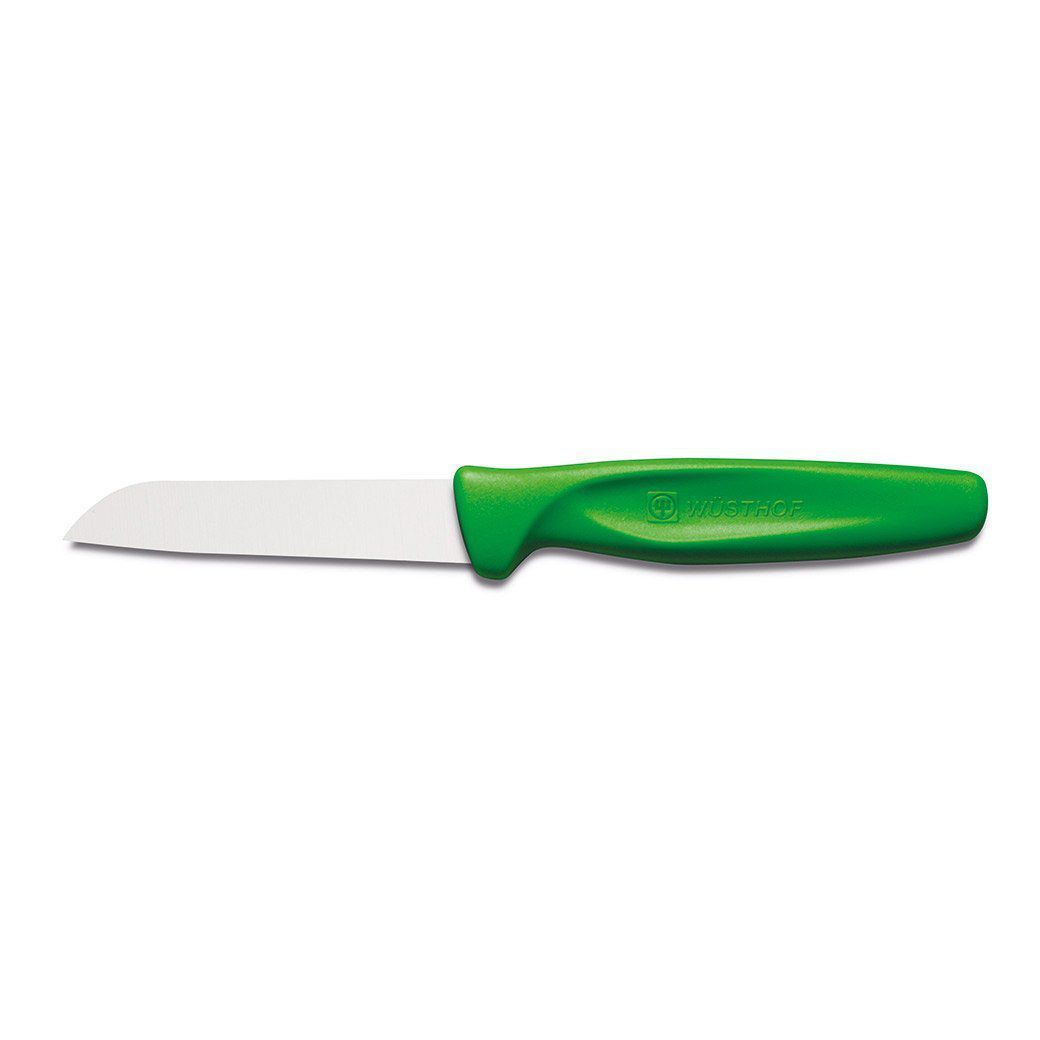 Wusthof Paring &amp; Peeling Knives Green Wusthof Zest 3&quot; Flat Cut Paring Knife JL-Hufford