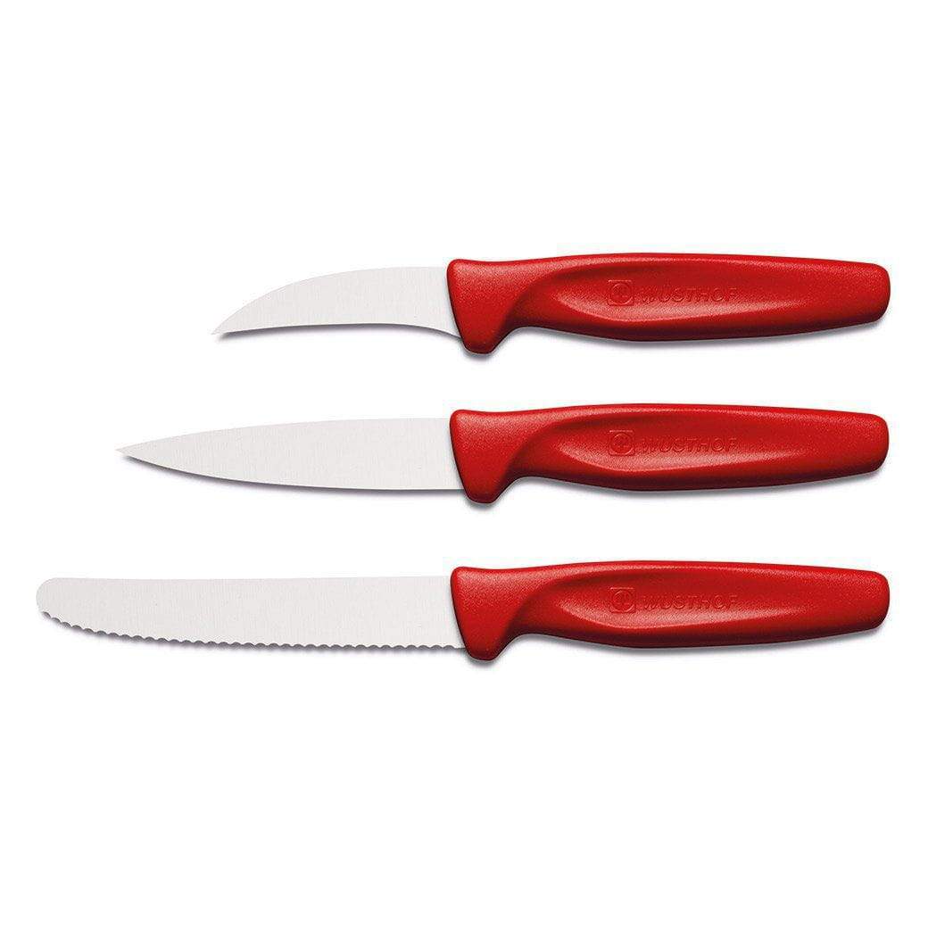 Wusthof Paring &amp; Peeling Knives Red Wusthof Zest 3-piece Paring Knife Set JL-Hufford