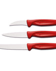 Wusthof Paring & Peeling Knives Red Wusthof Zest 3-piece Paring Knife Set JL-Hufford