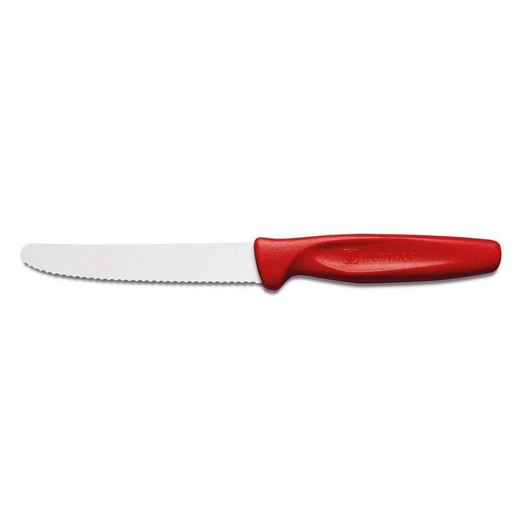 Wusthof Paring &amp; Peeling Knives Red Wusthof Zest 4&quot; Serrated Paring Knife JL-Hufford