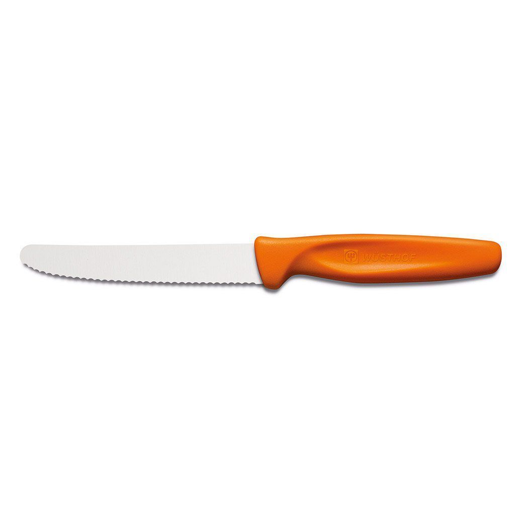 Wusthof Paring &amp; Peeling Knives Orange Wusthof Zest 4&quot; Serrated Paring Knife JL-Hufford