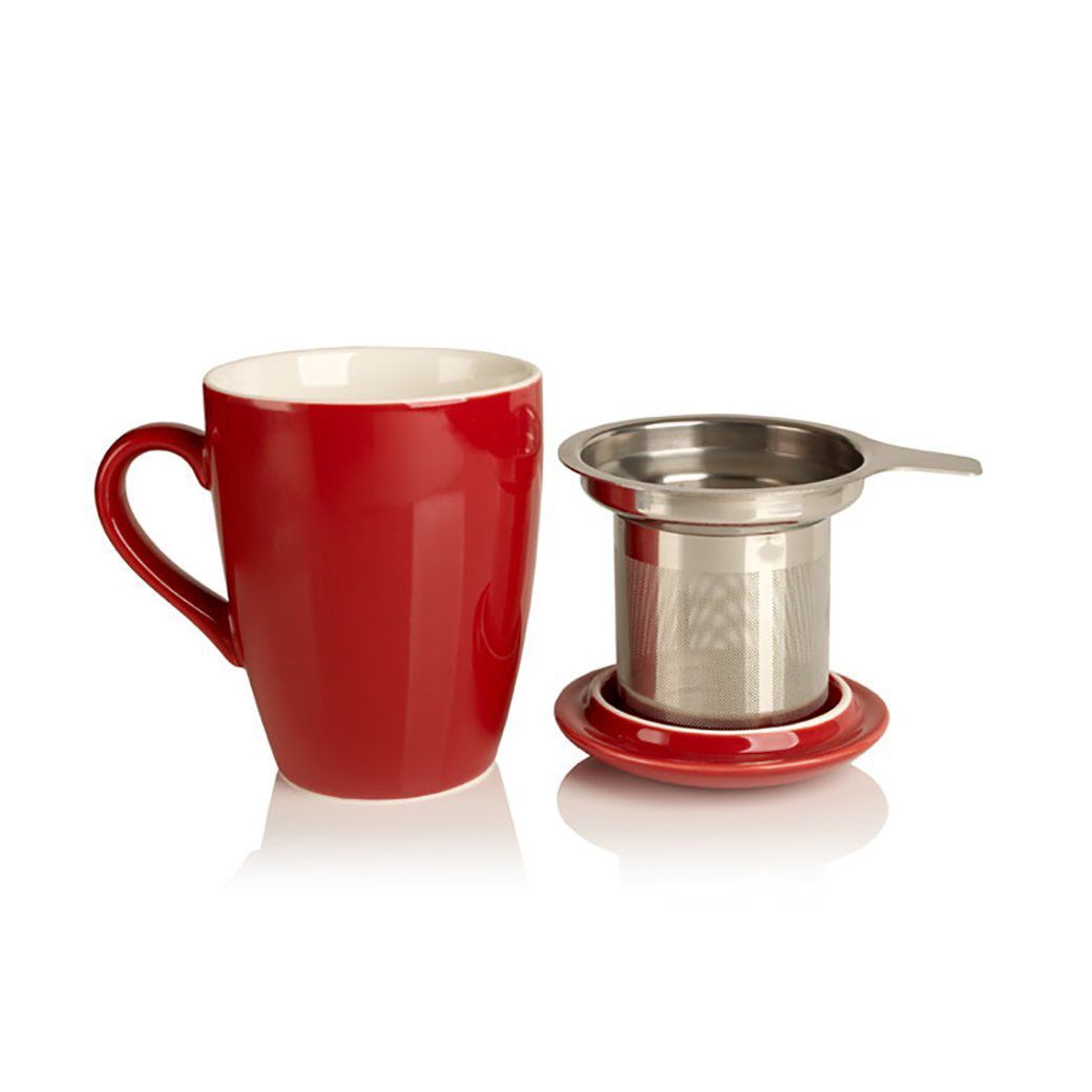 Adagio Teas Tea Makers Barn Red Adagio Teas 12 oz Porcelain Cup with Stainless Steel Infuser JL-Hufford