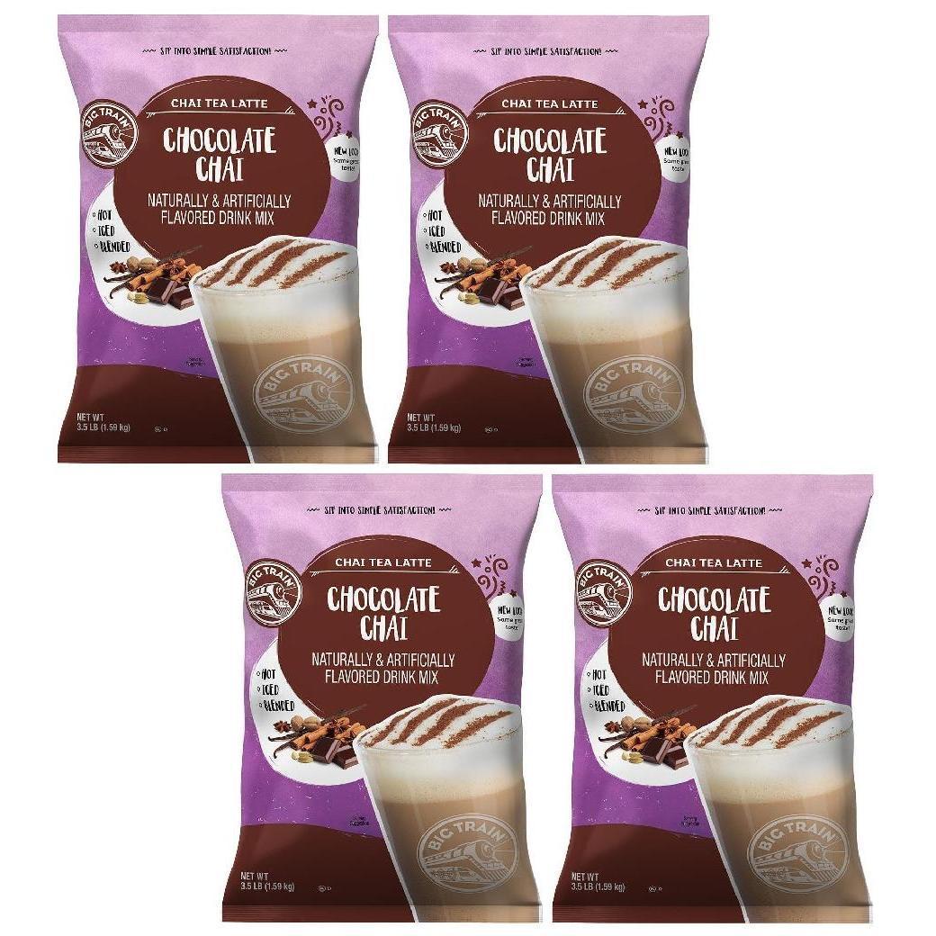 Big Train Chai Tea Latte Mix - 3.5 lb bags - Case of 4 - Single Flavor