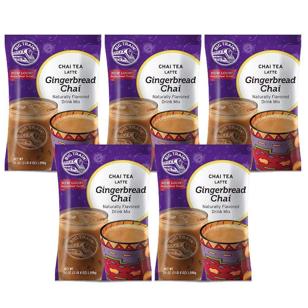 Big Train Chai Tea Gingerbread Big Train Chai Tea Latte Mix - 3.5 lb bags - Case of 5 - Single Flavor JL-Hufford