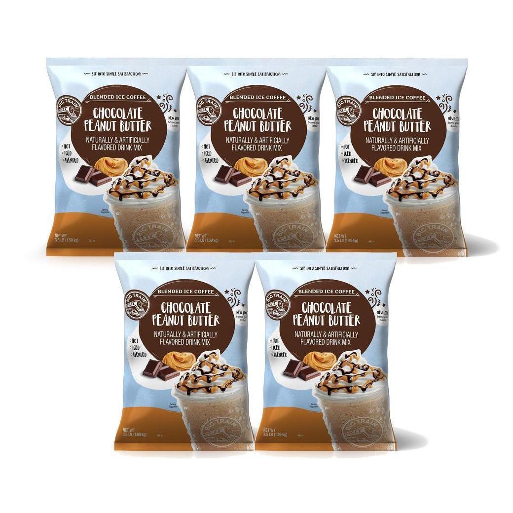 Big Train Blended Ice Coffee - 3.5 lb bags - Case of 5 - Single Flavor