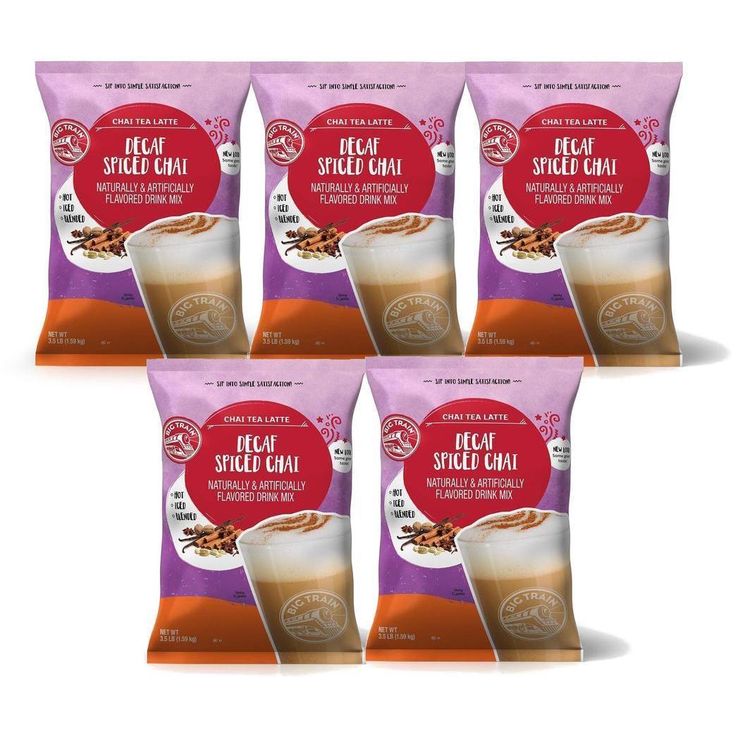 Big Train Chai Tea Latte Mix - 3.5 lb bags - Case of 5 - Single Flavor