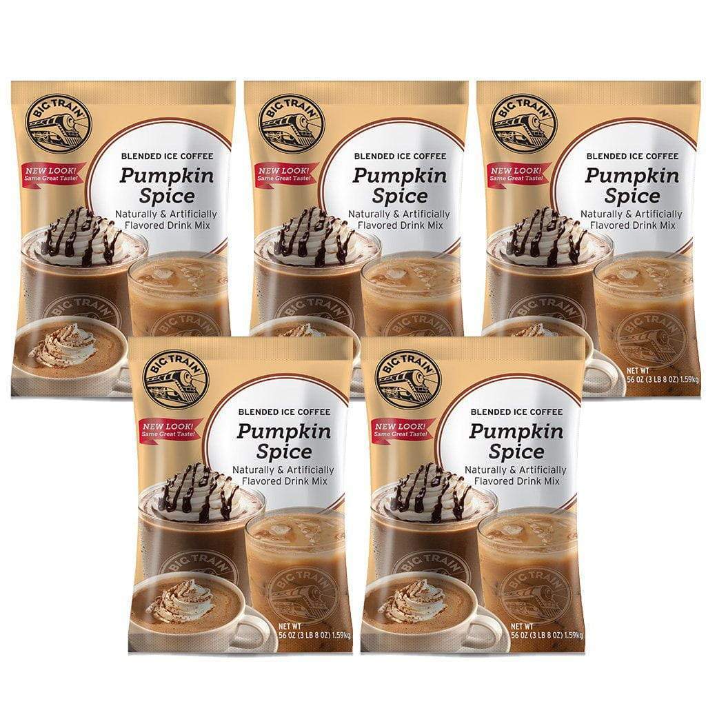 Big Train Blended Coffee Frappe Pumpkin Spice Big Train Blended Ice Coffee - 3.5 lb bags - Case of 5 - Single Flavor JL-Hufford