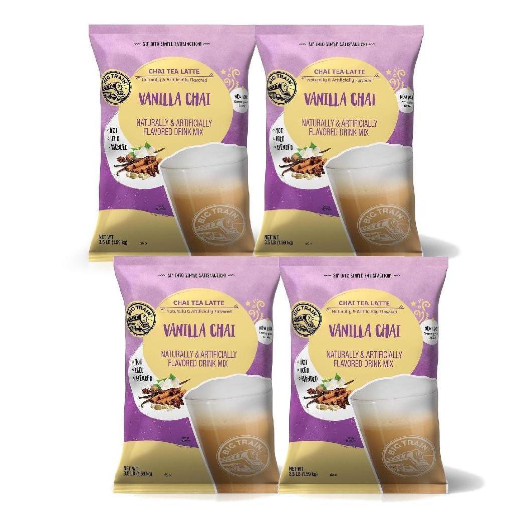 Big Train Chai Tea Latte Mix - 3.5 lb bags - Case of 4 - Single Flavor