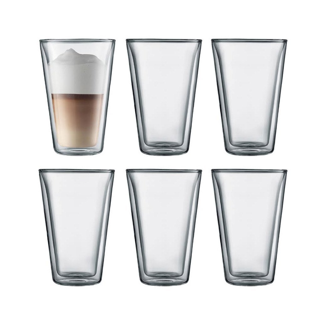 Bodum Double Walled Glassware Bodum Canteen 13.5 oz Double Wall Glassware, Set of 6 JL-Hufford