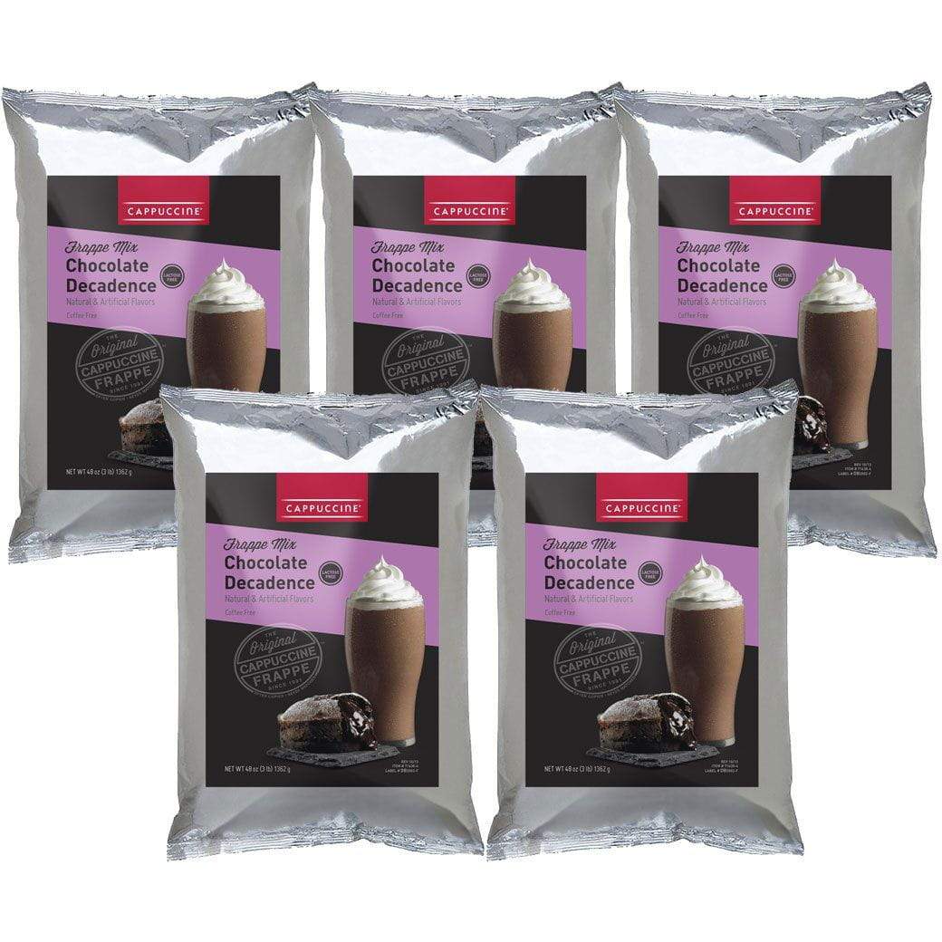 Cappuccine Blended Coffee Frappe Chocolate Decadence Frappe Cappuccine Case of 5 - Single Flavor JL-Hufford