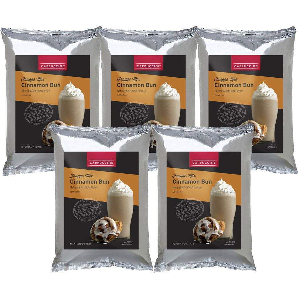 Cappuccine Blended Coffee Frappe Cinnamon Bun Frappe Cappuccine Case of 5 - Single Flavor JL-Hufford