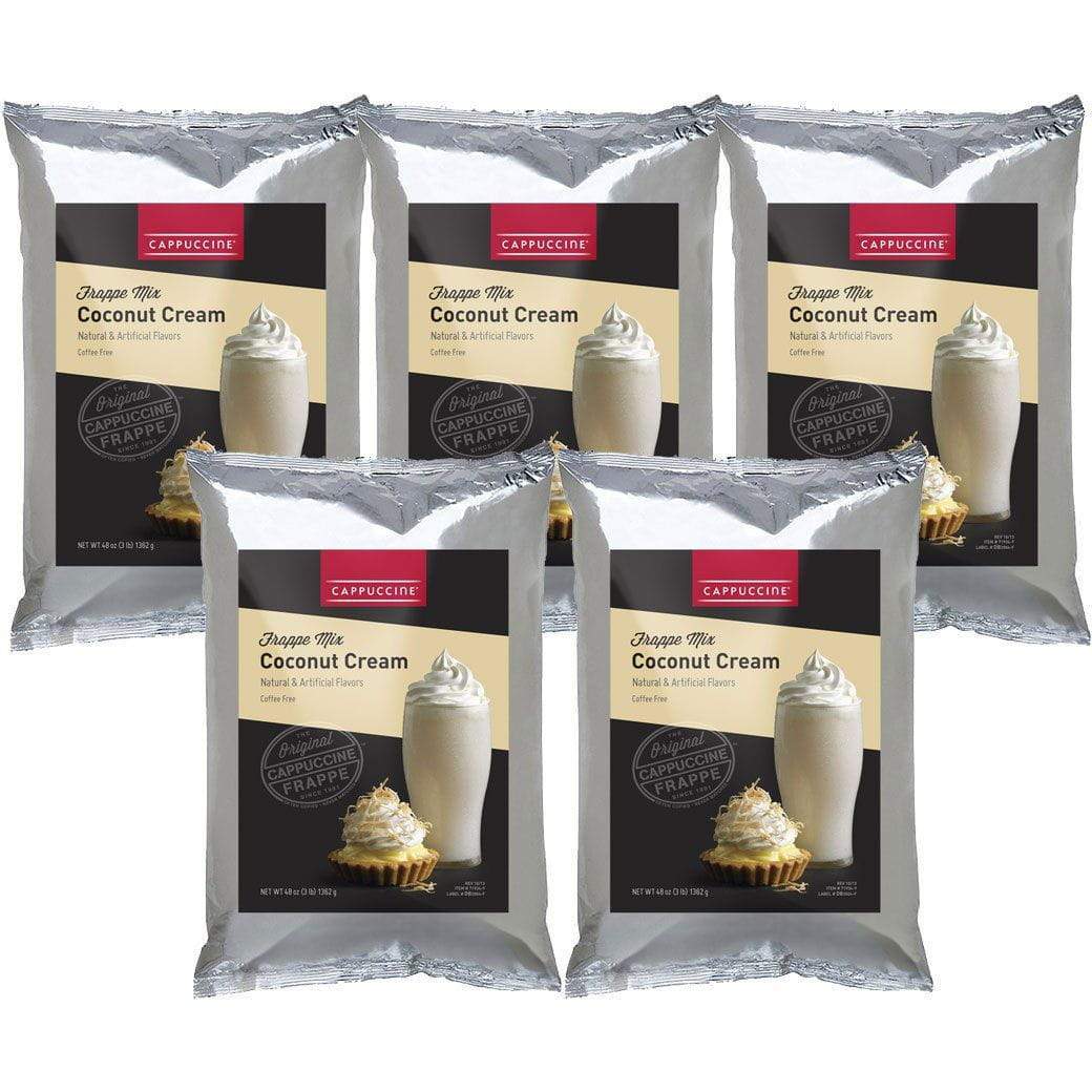 Cappuccine Blended Coffee Frappe Coconut Cream Latte Cappuccine Case of 5 - Single Flavor JL-Hufford