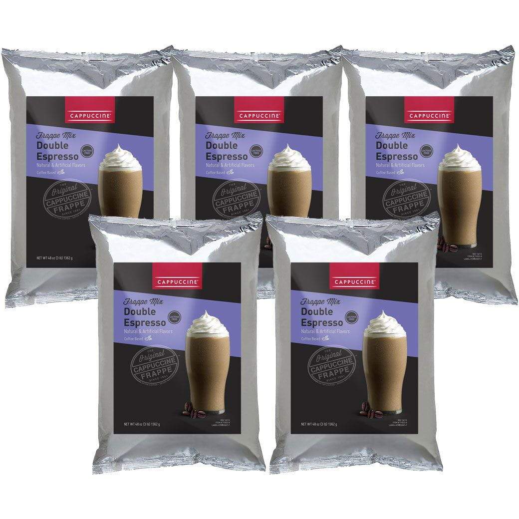 Cappuccine Blended Coffee Frappe Double Espresso Frappe Cappuccine Case of 5 - Single Flavor JL-Hufford