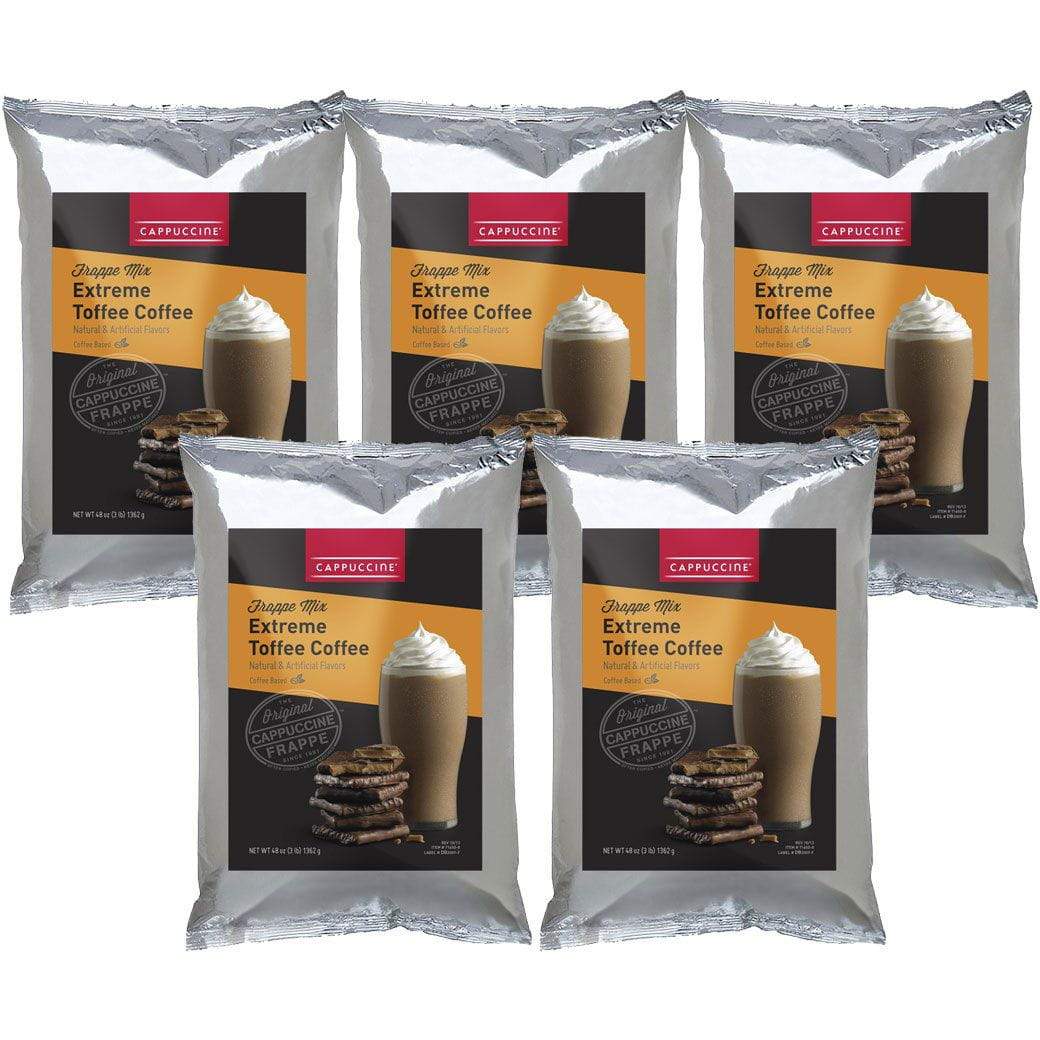 Cappuccine Blended Coffee Frappe Extreme Toffee Coffee Frappe Cappuccine Case of 5 - Single Flavor JL-Hufford