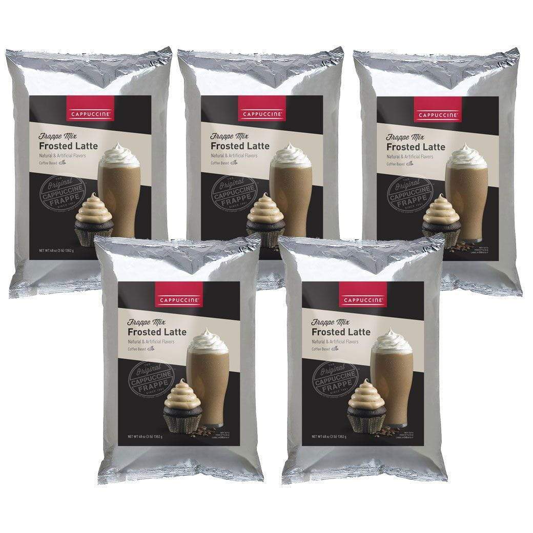 Cappuccine Blended Coffee Frappe Frosted Latte Ice Coffee Frappe Cappuccine Case of 5 - Single Flavor JL-Hufford