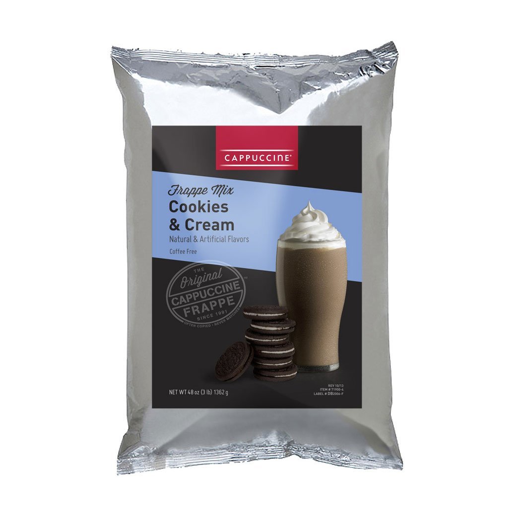 Cappuccine Blended Creme Frappe Individual Cappuccine Frappe Mix - Cookies and Cream JL-Hufford