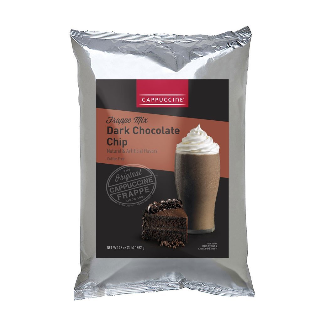 Cappuccine Blended Creme Frappe Individual Cappuccine Frappe Mix - Dark Chocolate Chip JL-Hufford