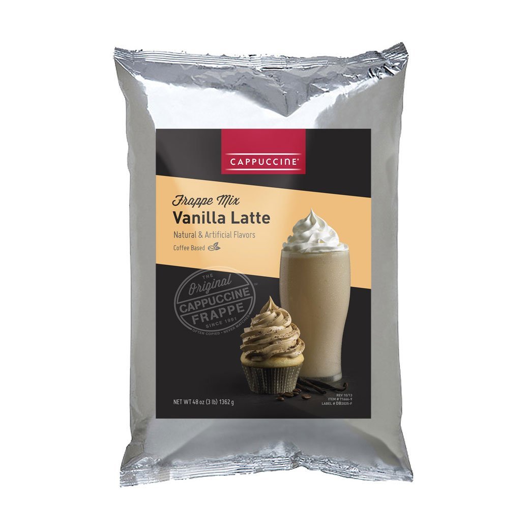 Cappuccine Blended Coffee Frappe Individual Cappuccine Ice Coffee Frappe Mix - Vanilla Latte JL-Hufford