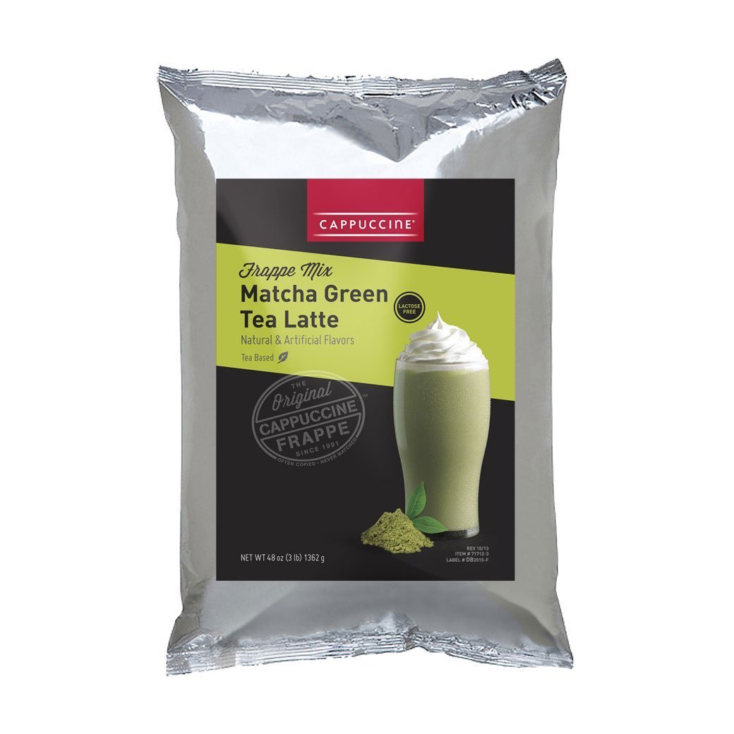 Cappuccine Blended Creme Frappe Individual Cappuccine Latte Mix - Matcha Green Tea JL-Hufford