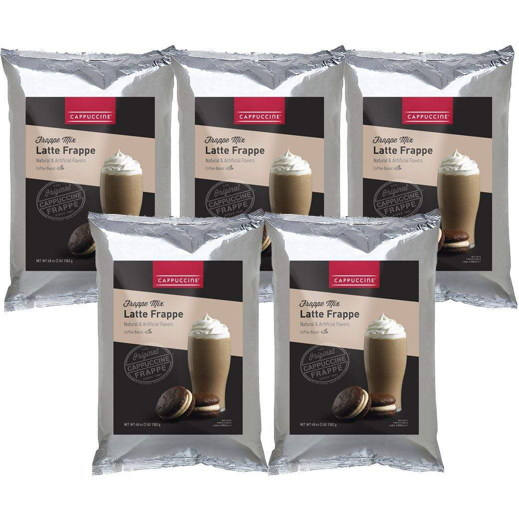 Cappuccine Blended Coffee Frappe Latte Frappe Ice Coffee Cappuccine Case of 5 - Single Flavor JL-Hufford