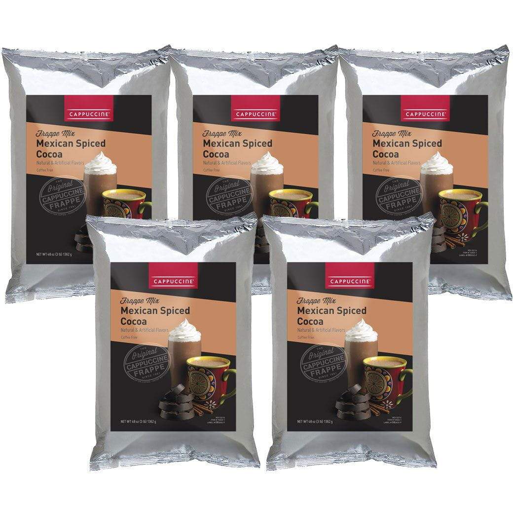 Cappuccine Blended Coffee Frappe Mexican Spiced Cocoa Cappuccine Case of 5 - Single Flavor JL-Hufford