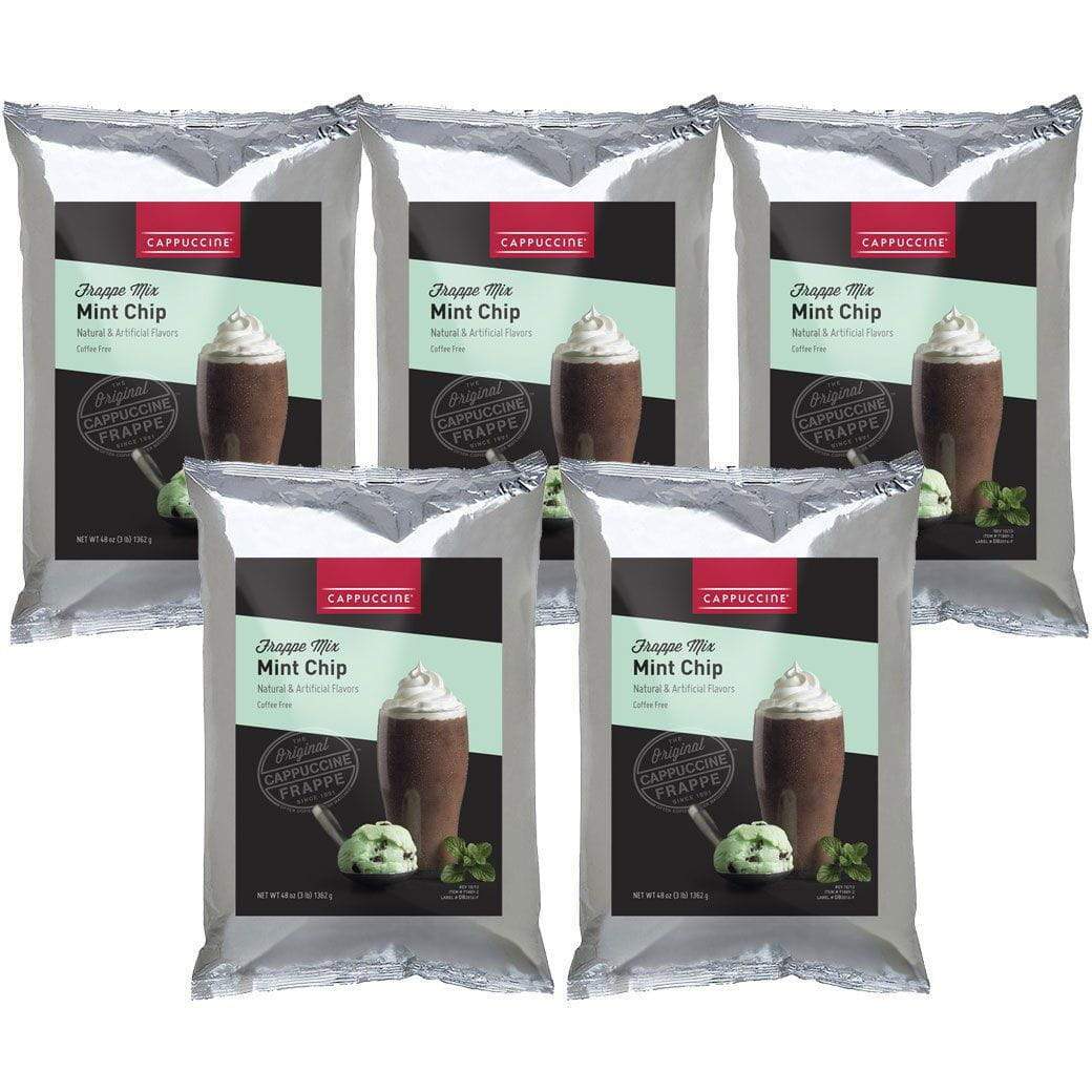 Cappuccine Blended Coffee Frappe Mint Chip Frappe Cappuccine Case of 5 - Single Flavor JL-Hufford