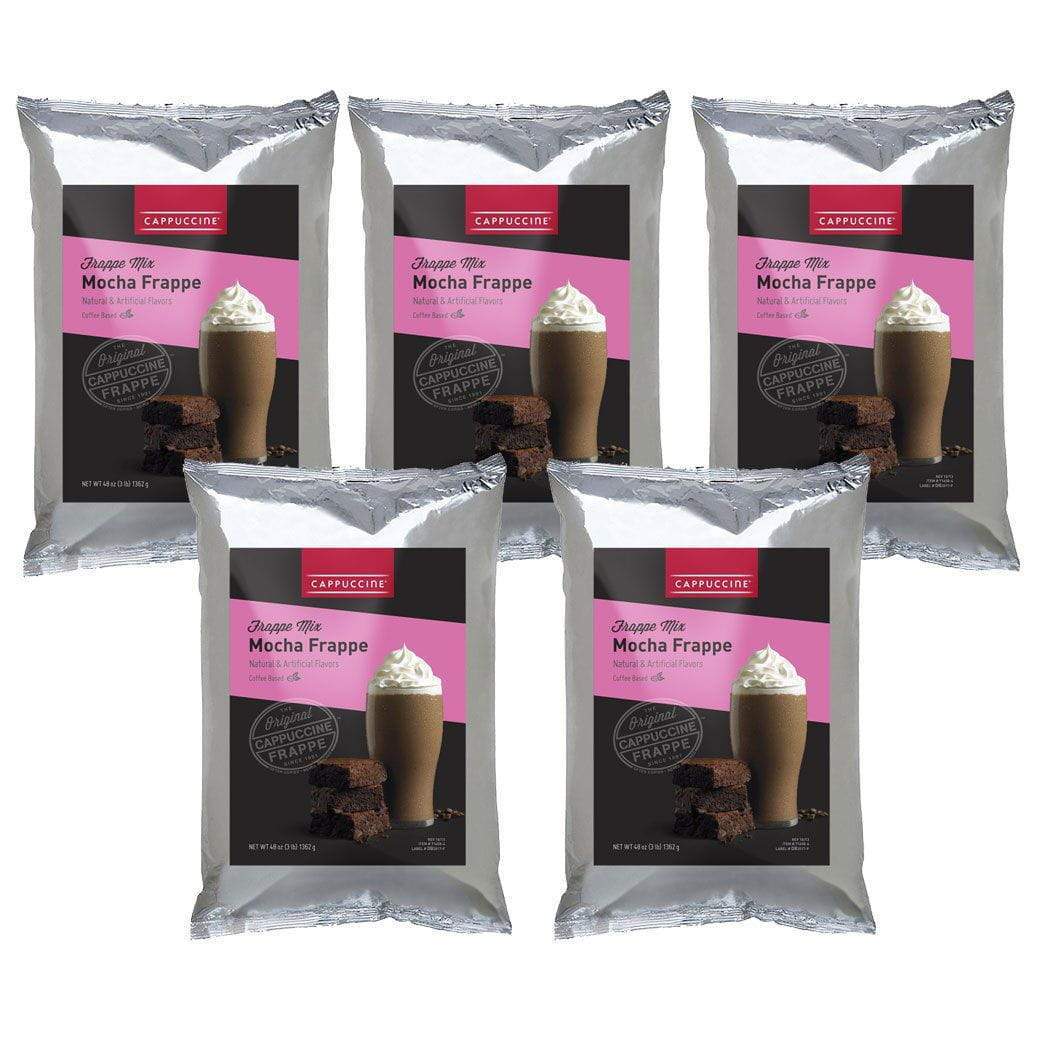 Cappuccine Blended Coffee Frappe Mocha Frappe Ice Coffee Cappuccine Case of 5 - Single Flavor JL-Hufford