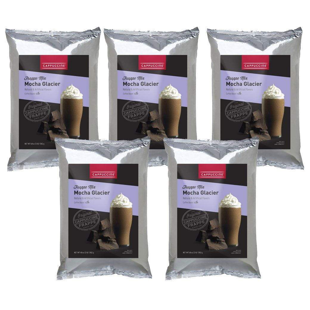 Cappuccine Blended Coffee Frappe Mocha Glacier Ice Coffee Frappe Cappuccine Case of 5 - Single Flavor JL-Hufford