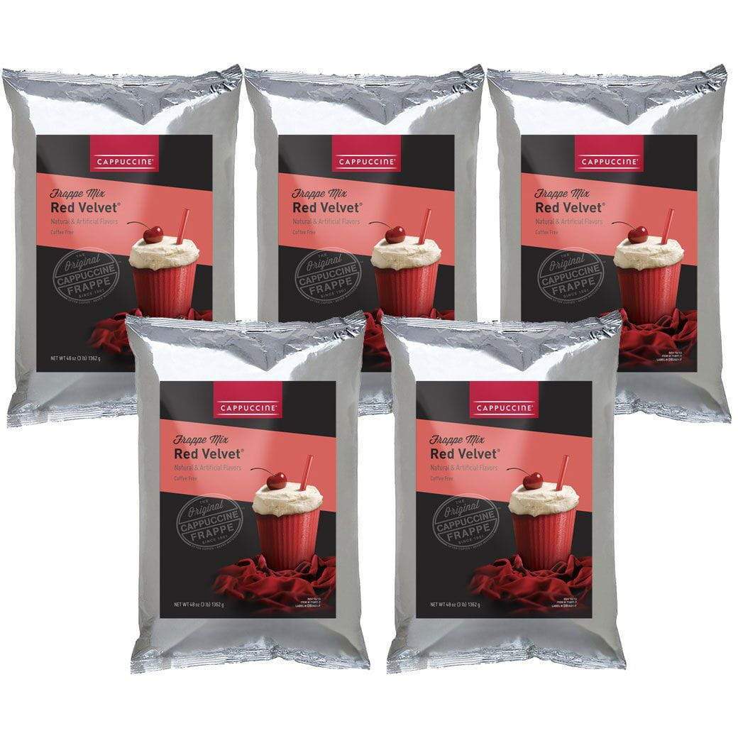 Cappuccine Blended Coffee Frappe Red Velvet Frappe Cappuccine Case of 5 - Single Flavor JL-Hufford