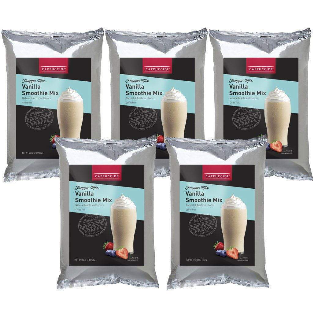 Cappuccine Blended Coffee Frappe Vanilla Smoothie Cappuccine Case of 5 - Single Flavor JL-Hufford