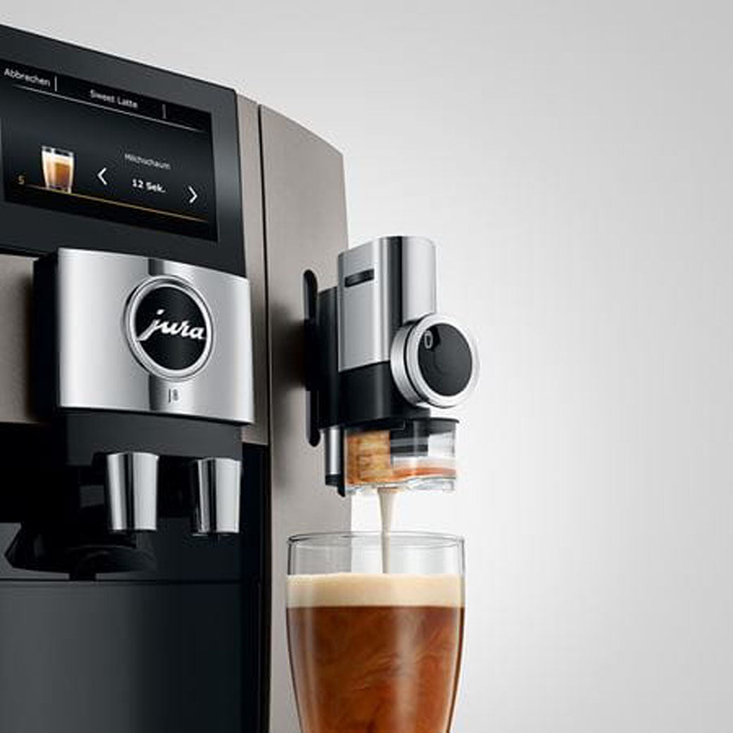 Jura J8 (NAA) Automatic Coffee Center with Sweetened Milk Foam (2023 Release) - Factory Refurbished