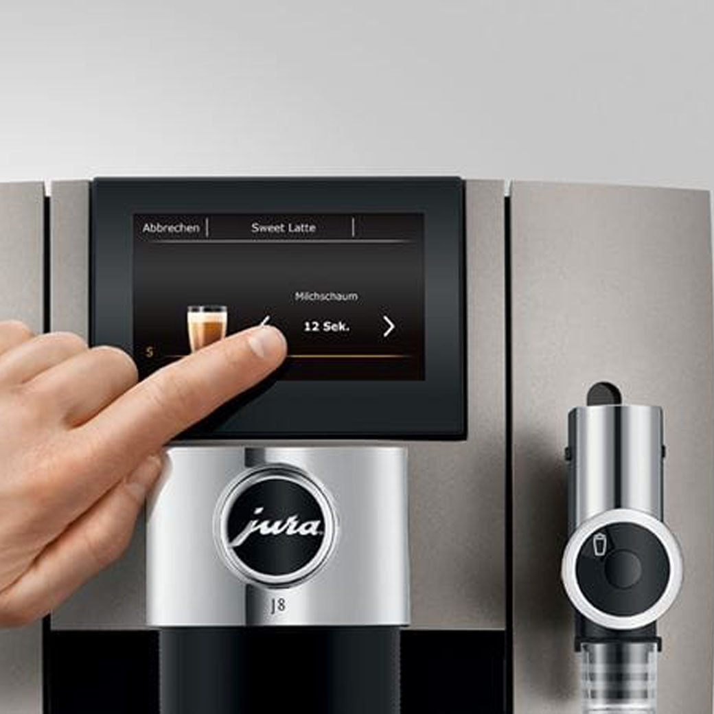 Jura J8 (NAA) Automatic Coffee Center with Sweetened Milk Foam (2023 Release) - Factory Refurbished