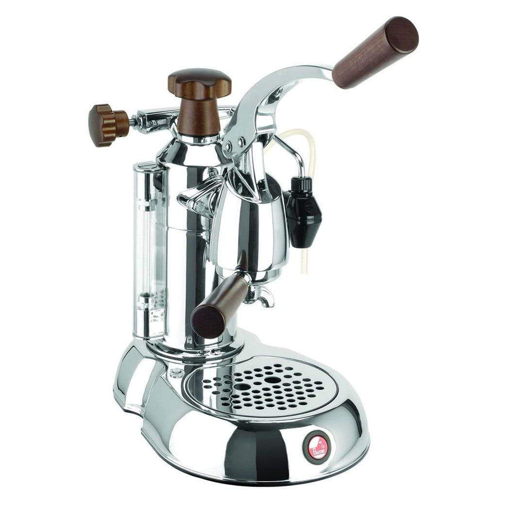 La Pavoni Espresso Machines Wood and Chrome La Pavoni 8-Cup Stradivari Chrome Lever Espresso Machine JL-Hufford