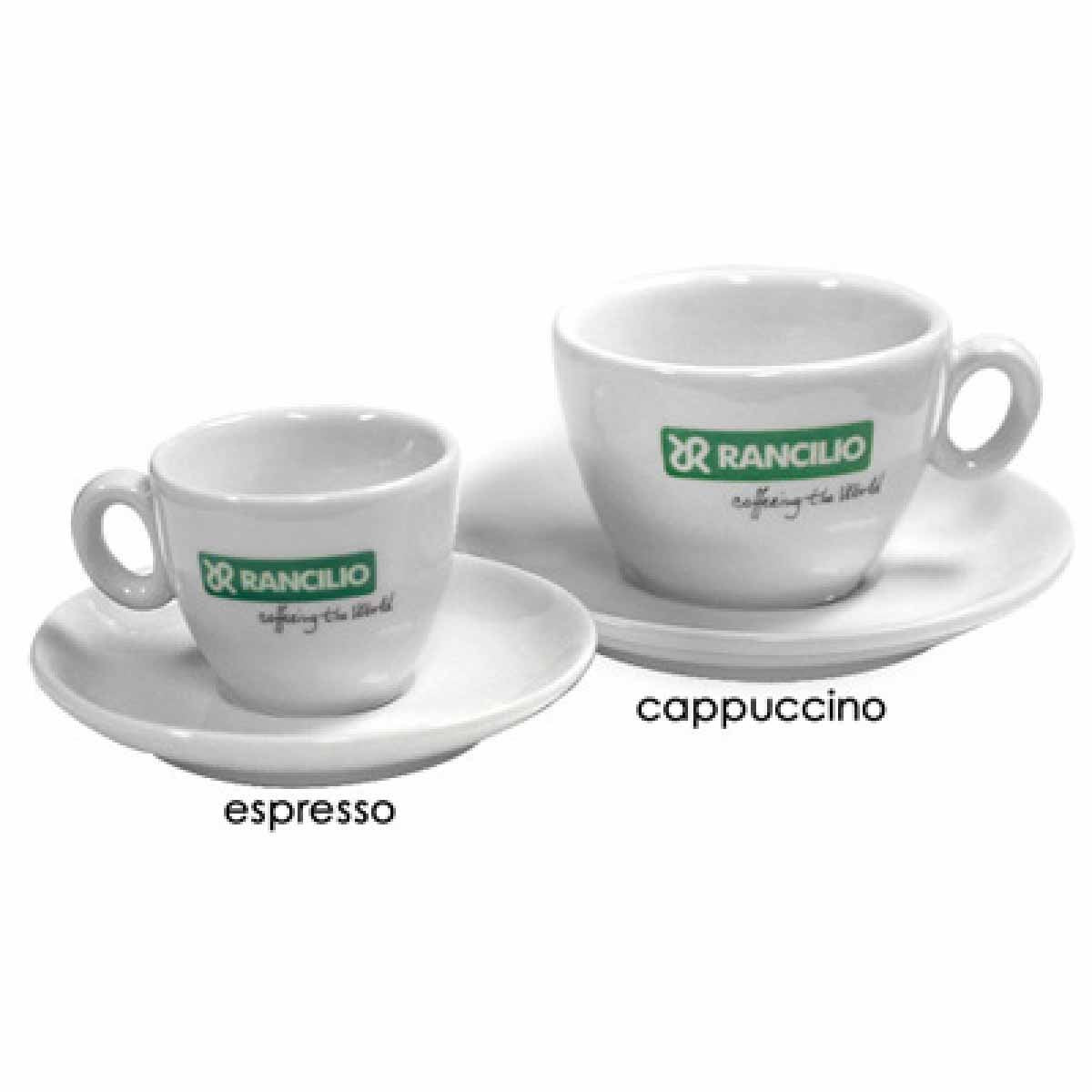 Rancilio Coffee Mugs &amp; Espresso Cups Rancilio Cappuccino Cup and Saucer Set of 6 JL-Hufford