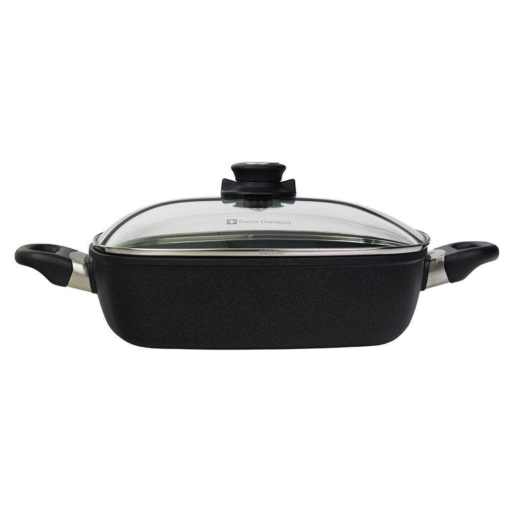 Swiss Diamond Bakers & Casseroles 11" x 11" (5 Qt) Swiss Diamond XD Nonstick Square Casserole with Lid JL-Hufford