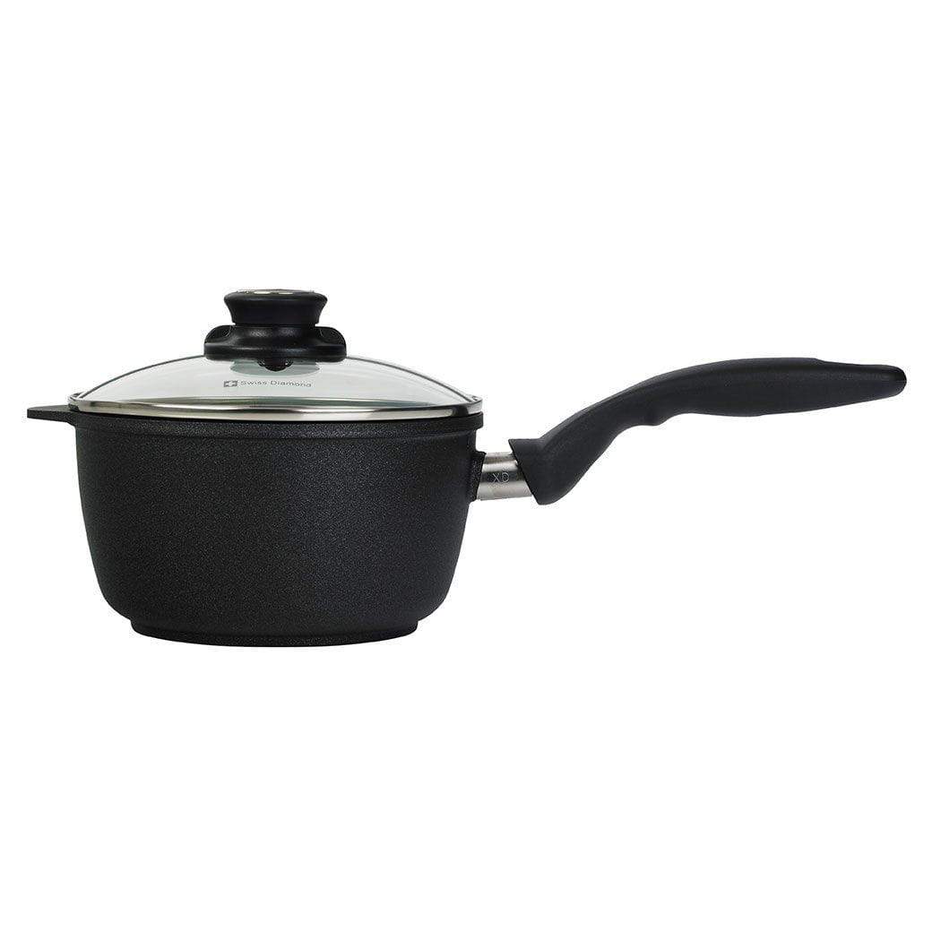 Swiss Diamond Saucepans 6.3&quot; (1.4 Qt) Swiss Diamond XD Nonstick Sauce Pan with Lid JL-Hufford