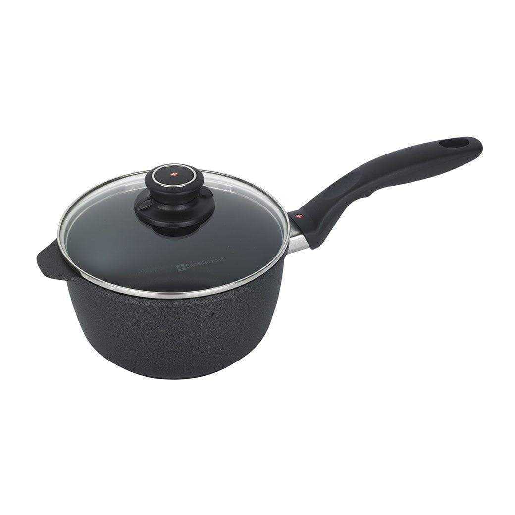 Swiss Diamond Saucepans 7&quot; (2.2 Qt) Swiss Diamond XD Nonstick Sauce Pan with Lid JL-Hufford